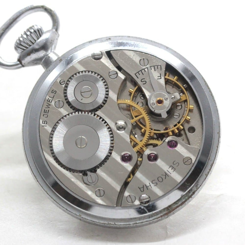 昭和37年の19セイコー鉄道時計/15石/秒針止め機能/絶版時計/19seiko-1280