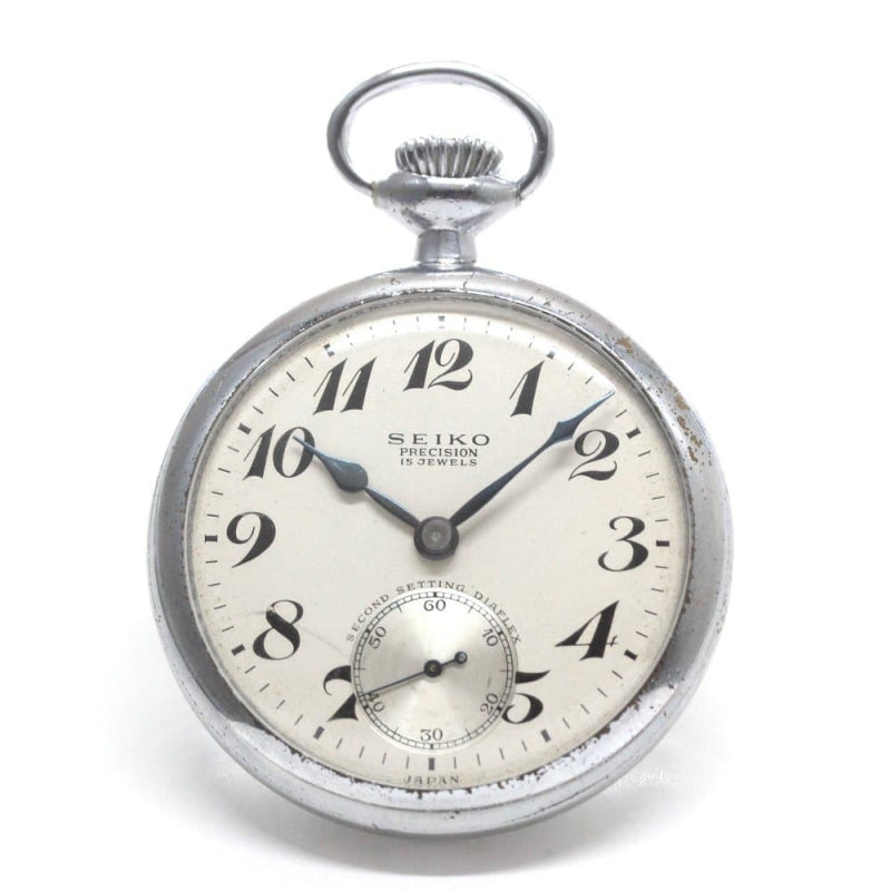 昭和35年の19セイコー鉄道時計/15石/秒針止め機能/絶版時計/19seiko-1287