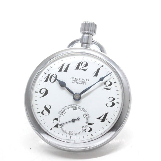 昭和38年の19セイコー鉄道時計/15石/秒針止め機能/絶版時計/19seiko-1288
