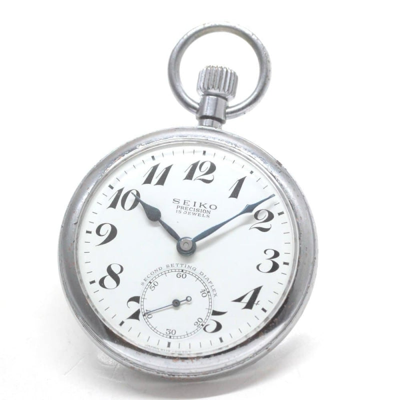 昭和42年の19セイコー鉄道時計/15石/秒針止め機能/絶版時計/19seiko-1289