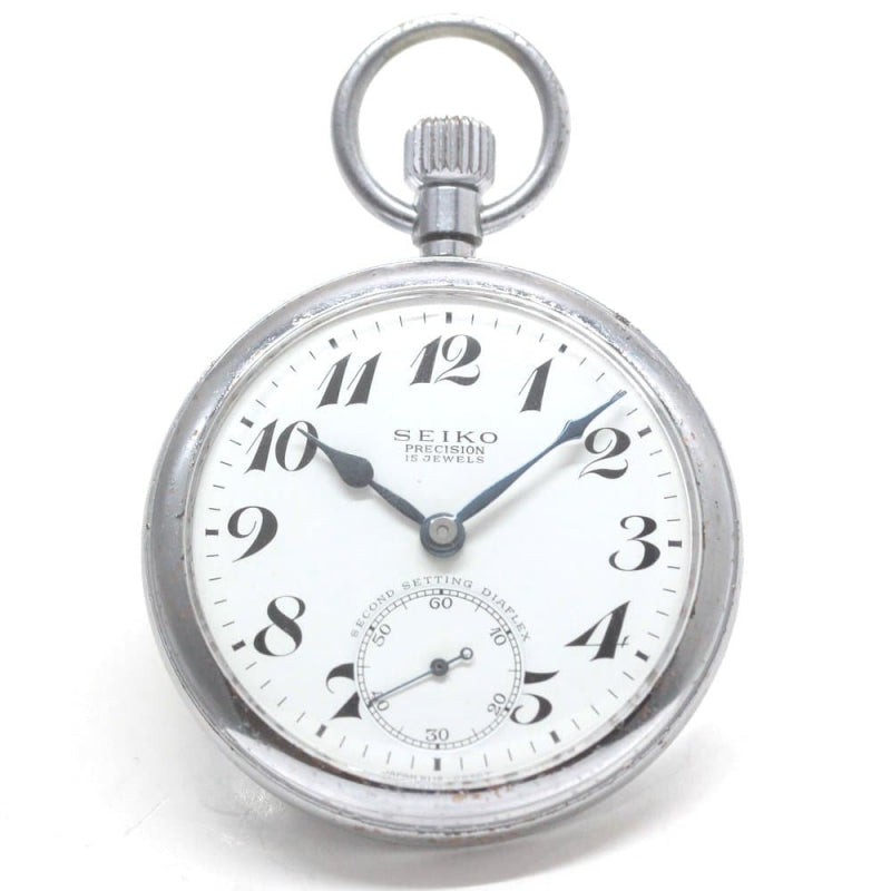 昭和42年の19セイコー鉄道時計/15石/秒針止め機能/絶版時計/19seiko-1289