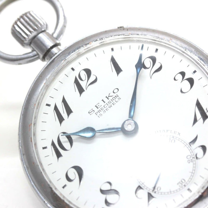 昭和42年の19セイコー鉄道時計/15石/秒針止め機能/絶版時計/19seiko-1289