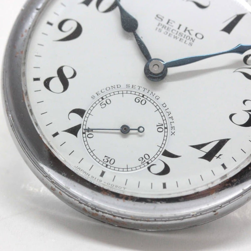 昭和42年の19セイコー鉄道時計/15石/秒針止め機能/絶版時計/19seiko-1289