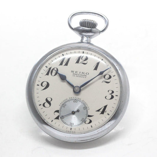 昭和35年の19セイコー鉄道時計/15石/秒針止め機能/絶版時計/19seiko-1291