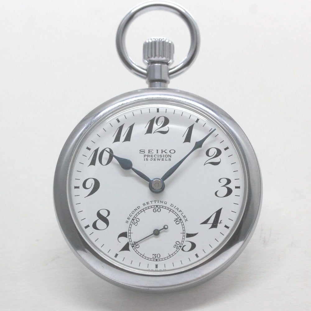 SEIKO WATCH 鉄道時計 シルバー 昭和の19セイコー鉄道時計/15石/ダイアフレックス/19seiko-1312 – 正美