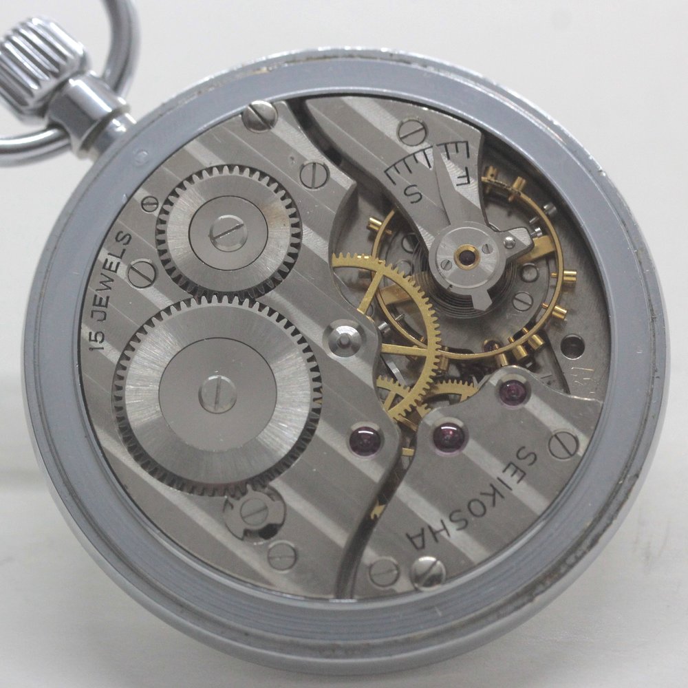 SEIKO WATCH 鉄道時計 シルバー 昭和の19セイコー鉄道時計/15石/ダイアフレックス/19seiko-1312 – 正美