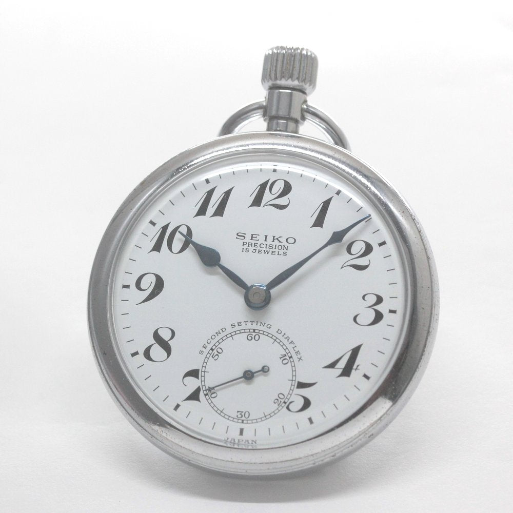 国鉄モデル 昭和40年の19セイコー鉄道時計/15石/秒針止め機能/絶版時計/オーバーホール済/19seiko-1313