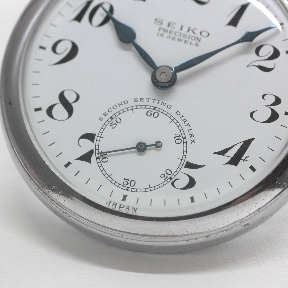 スモールセコンドが秒停止機能付き