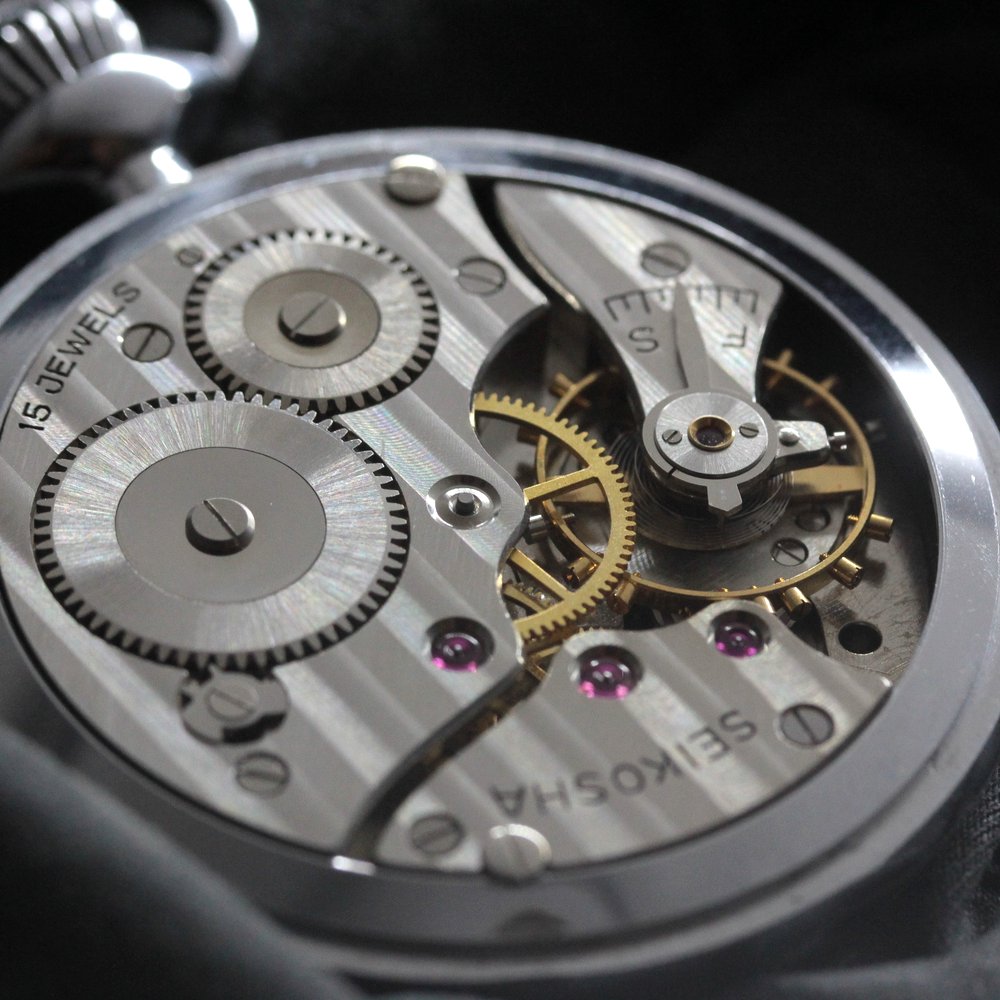 昭和の19セイコー鉄道時計/15石/ダイアフレックス/19seiko-1316