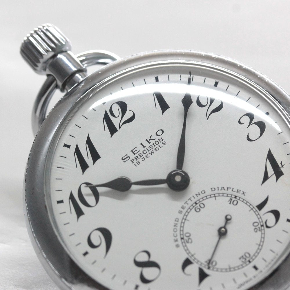 昭和46年の19セイコー鉄道時計/15石/秒針止め機能/絶版時計/19seiko