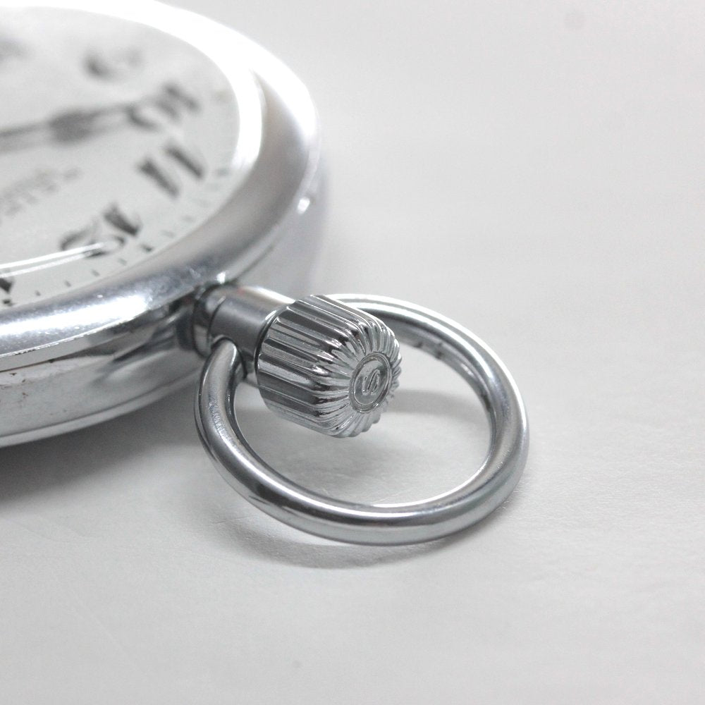 オーバーホール済で、日差30秒以内に調整します 昭和46年の19セイコー鉄道時計/15石/秒針止め機能/絶版時計/19seiko-1318