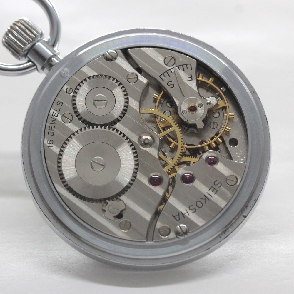 国鉄モデル 昭和40年の19セイコー鉄道時計/15石/秒針止め機能/絶版時計/オーバーホール済/19seiko-1319