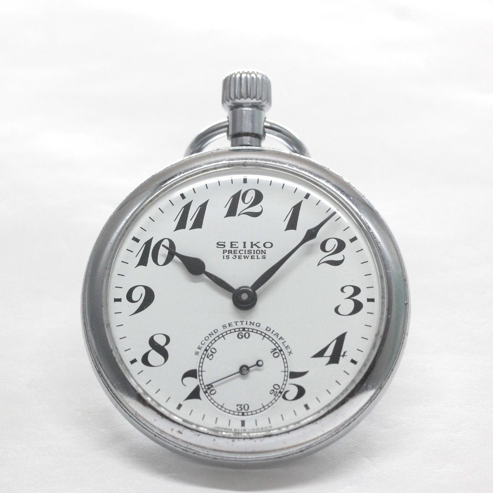 昭和46年の19セイコー鉄道時計/15石/秒針止め機能/絶版時計/19seiko