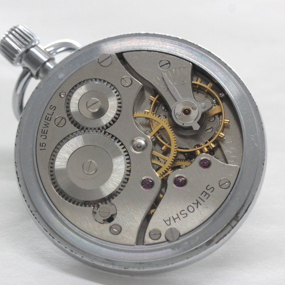 昭和46年の19セイコー鉄道時計/15石/秒針止め機能/絶版時計/19seiko