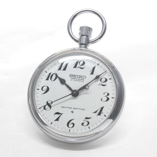 19セイコー プレシジョン 懐中時計 / 19セイコー/昭49　379　国鉄静局/ 21石 / 絶版時計 /19seiko-1325