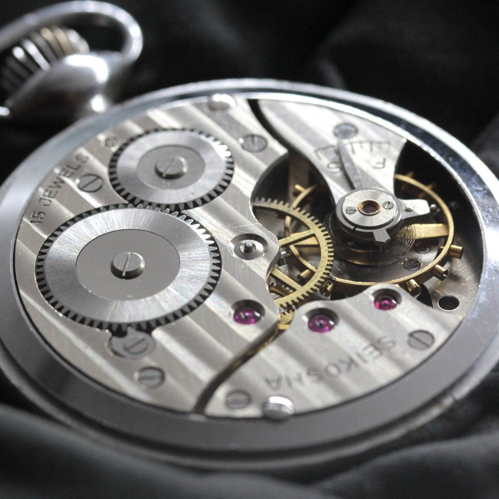 19セイコー プレシジョン 懐中時計 / 19セイコー/昭36　2418　国鉄/ 15石 / 絶版時計 /19seiko-1327