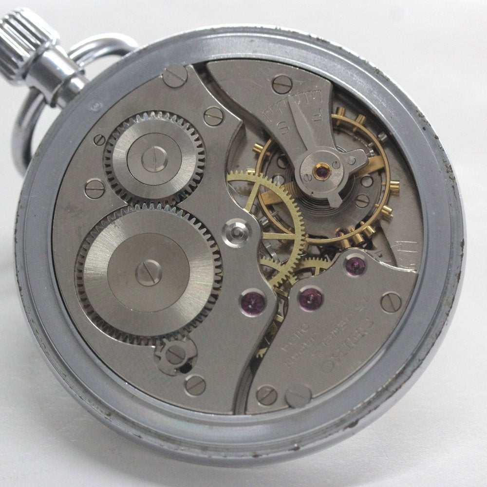 Overhauled and adjusted to within 30 seconds per day, this 19 Seiko railroad watch from 1971, features 15 jewels, a stop-seconds function, and is no longer in production. 19seiko-1318