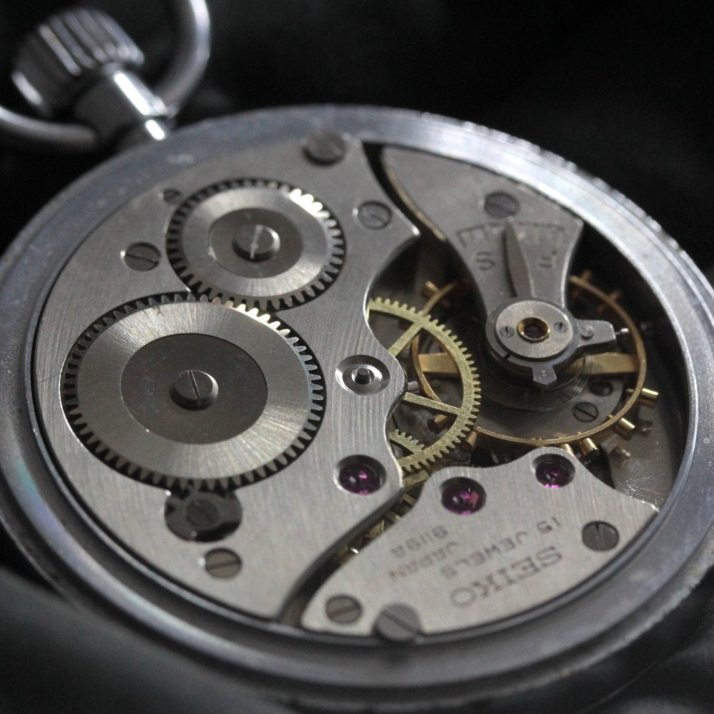 昭和45年の19セイコー鉄道時計/15石/秒針止め機能/絶版時計/19seiko