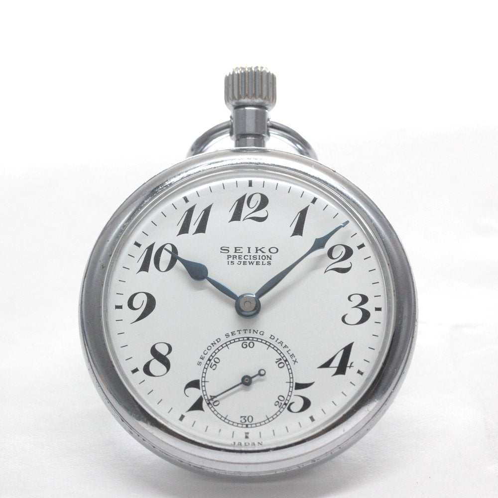 SEIKO 19セイコー　国鉄　懐中時計　手巻式　昭和31年　稼動品 19セイコー プレシジョン 懐中時計 / 19セイコー/昭41 中支282 国鉄/15
