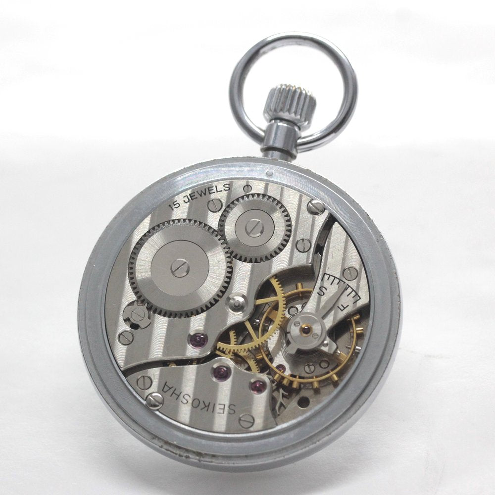 懐中時計 SEIKO (セイコー) PRECISION 21石 手巻き シルバー 稼働品