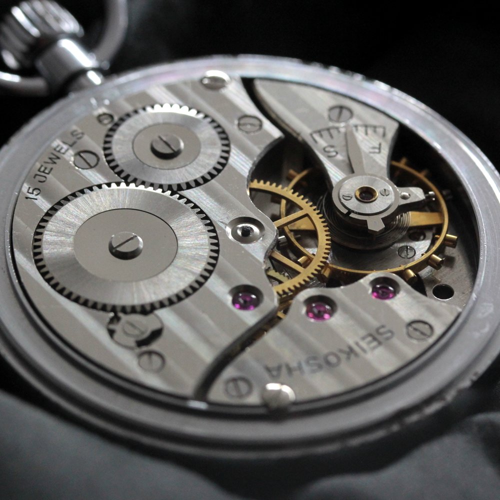 国鉄モデル 昭和40年の19セイコー鉄道時計/15石/秒針止め機能/絶版時計