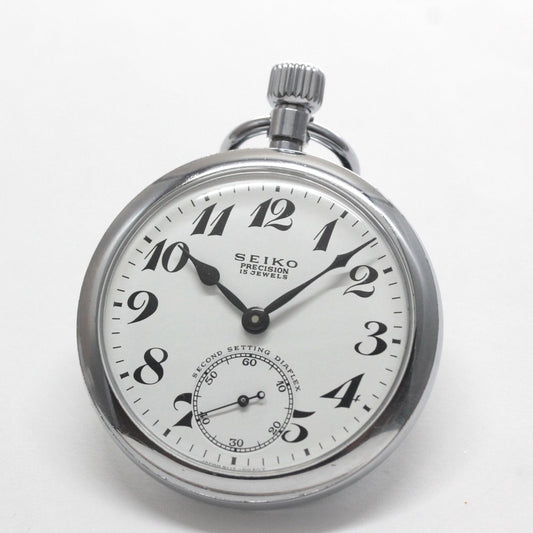 昭和46年の19セイコー鉄道時計 / 15石/ 秒針止め機能 / 絶版時計 / 19seiko-1342
