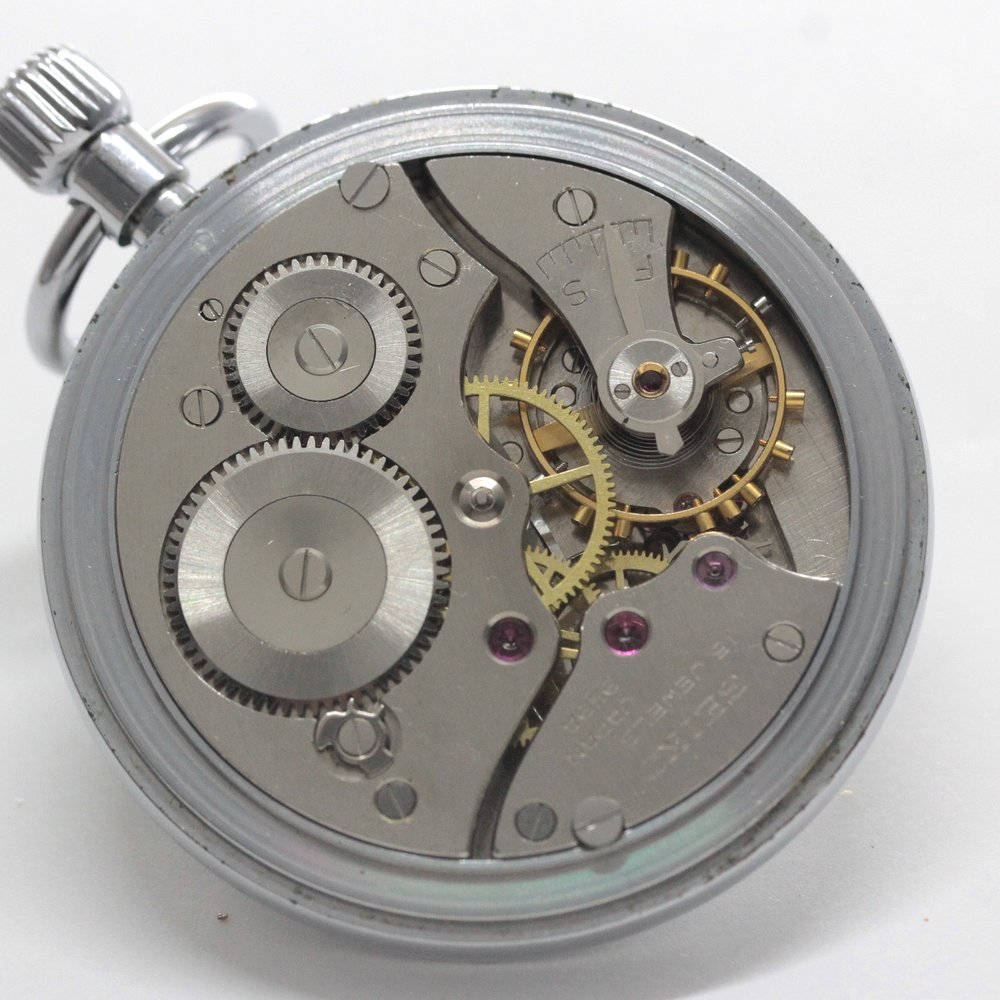 Overhauled and adjusted to within 30 seconds per day, this 19 Seiko railroad watch from 1971, features 15 jewels, a stop-seconds function, and is no longer in production. 19seiko-1318