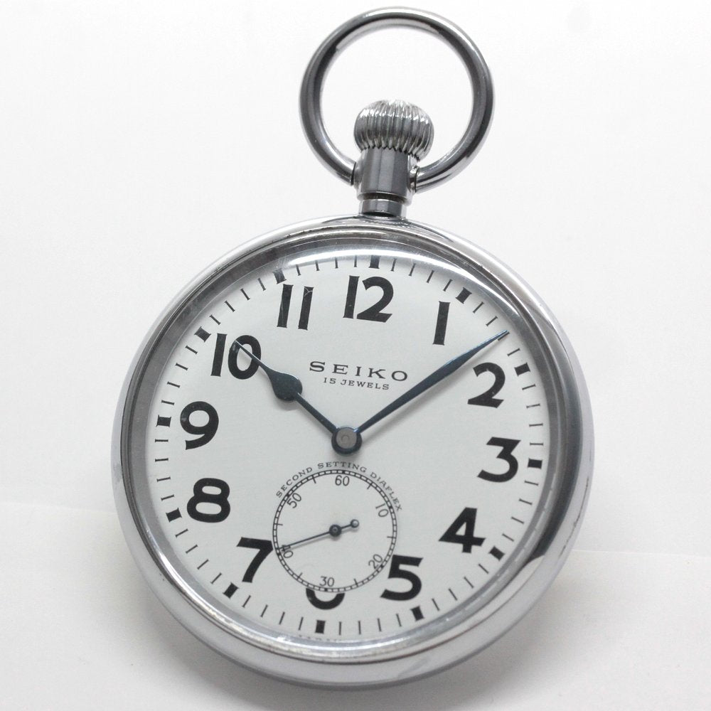 19セイコー プレシジョン 懐中時計 / 大型 直径58ミリ / 15石 / 絶版時計 / 19seiko-1350