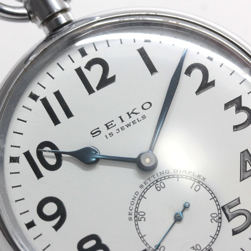 19セイコー プレシジョン 懐中時計 / 大型 直径58ミリ / 15石 / 絶版時計 / 19seiko-1350