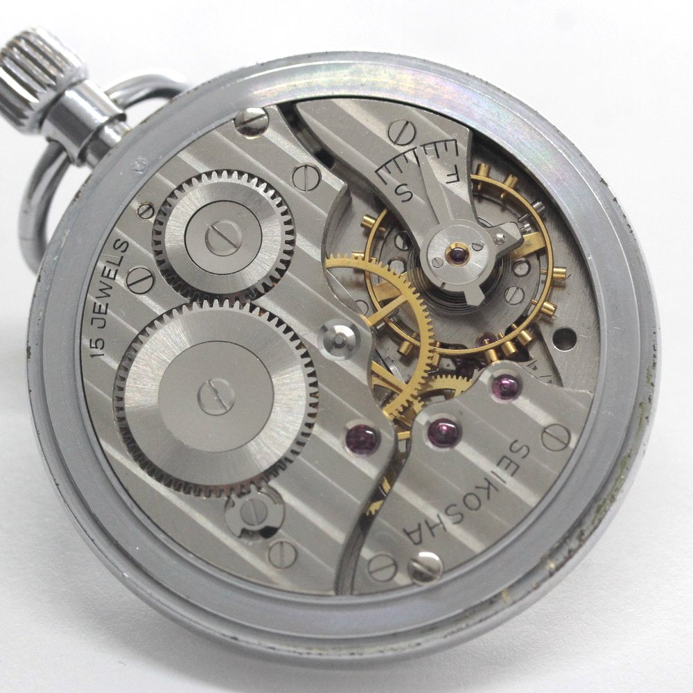 昭和41年の19セイコー鉄道時計/15石/秒針止め機能/絶版時計/19seiko 
