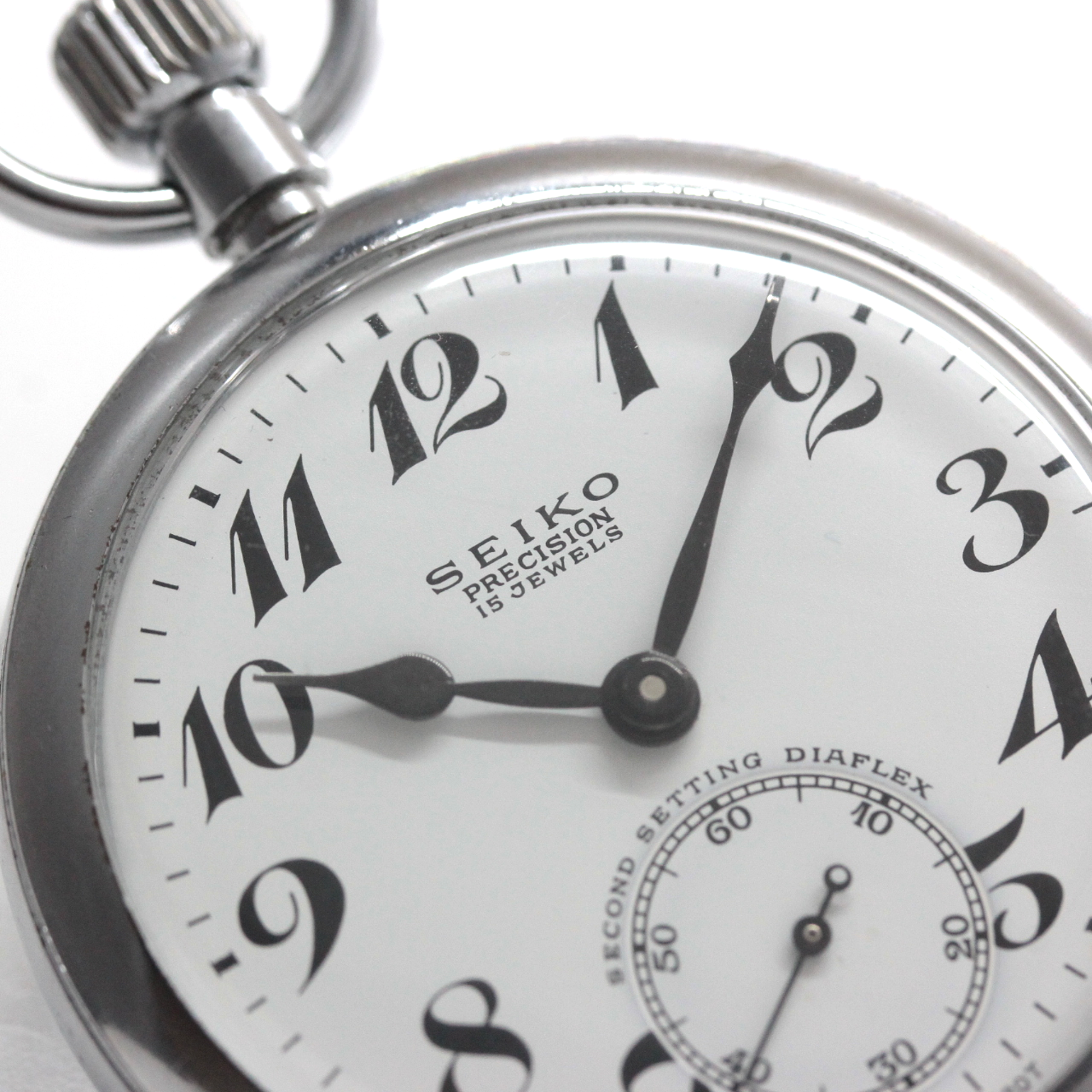 昭和45年の19セイコー鉄道時計/15石/秒針止め機能/絶版時計/19seiko-1354　文字盤