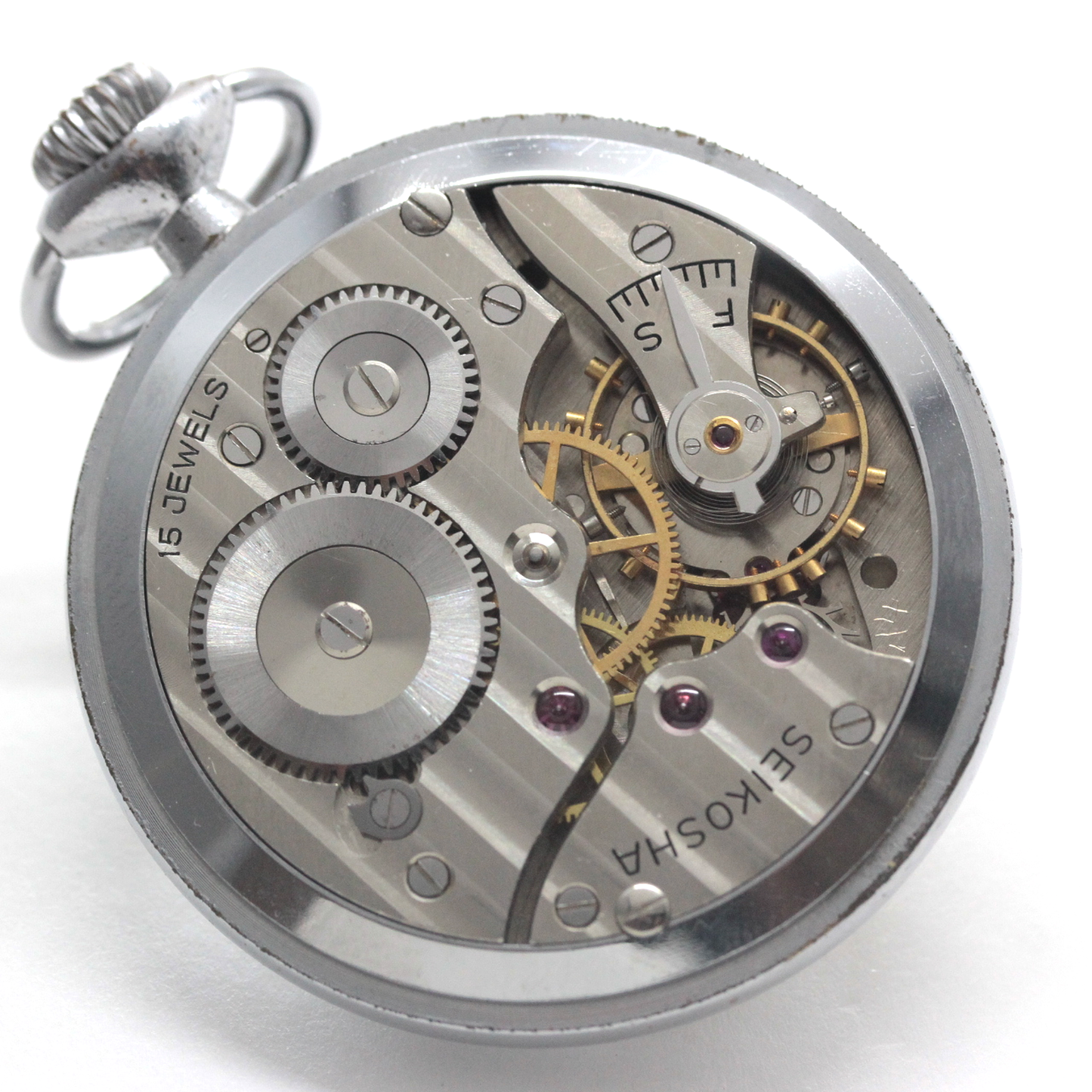 昭和35年の19セイコー鉄道時計/15石/秒針止め機能/絶版時計/19seiko