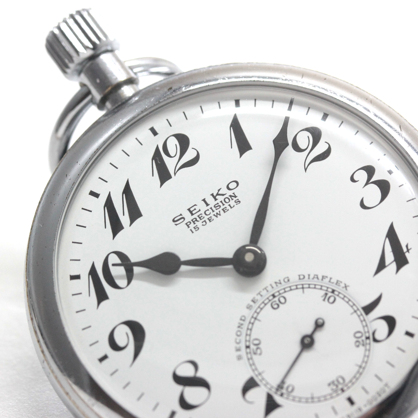 昭和46年の19セイコー鉄道時計/15石/秒針止め機能/絶版時計/19seiko-1356　文字盤