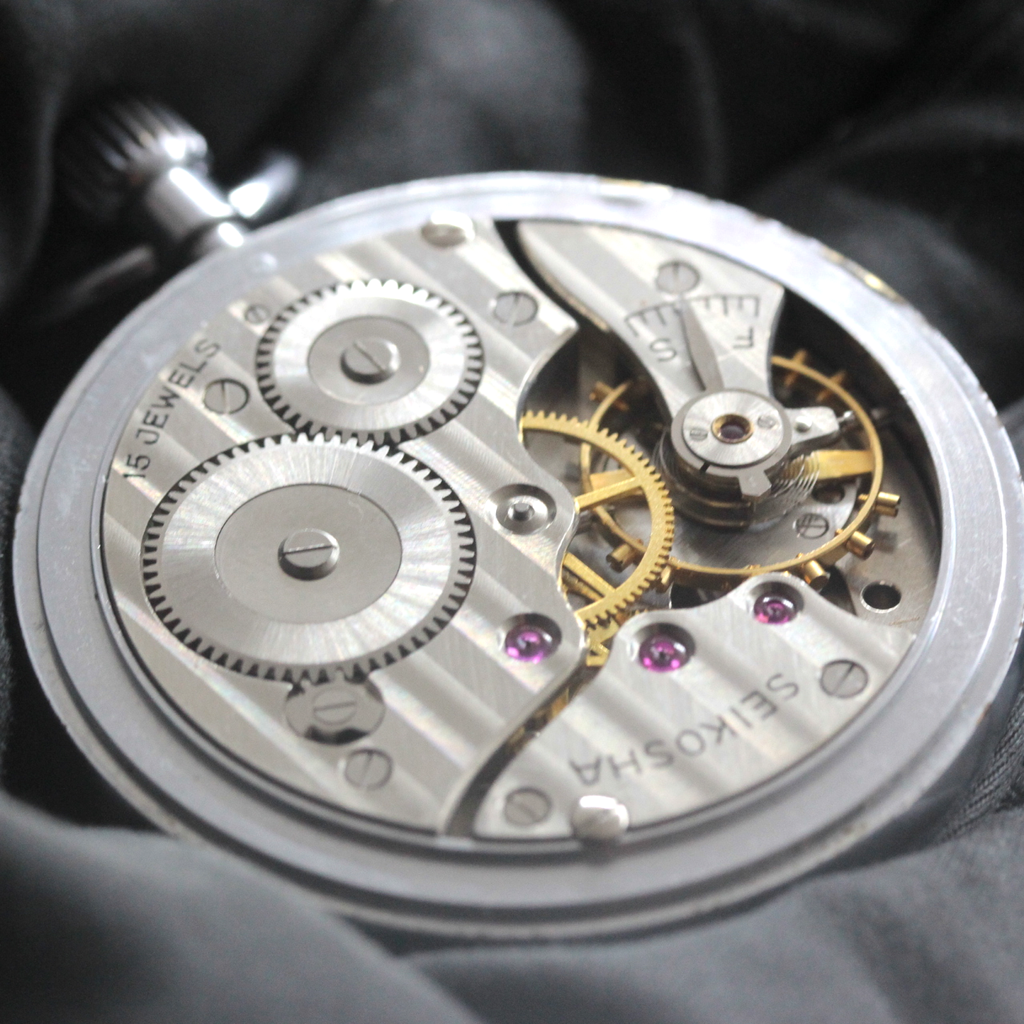 Showa 19 Seiko Railway Watch / 15 jewels / Diaflex / 19seiko-1316