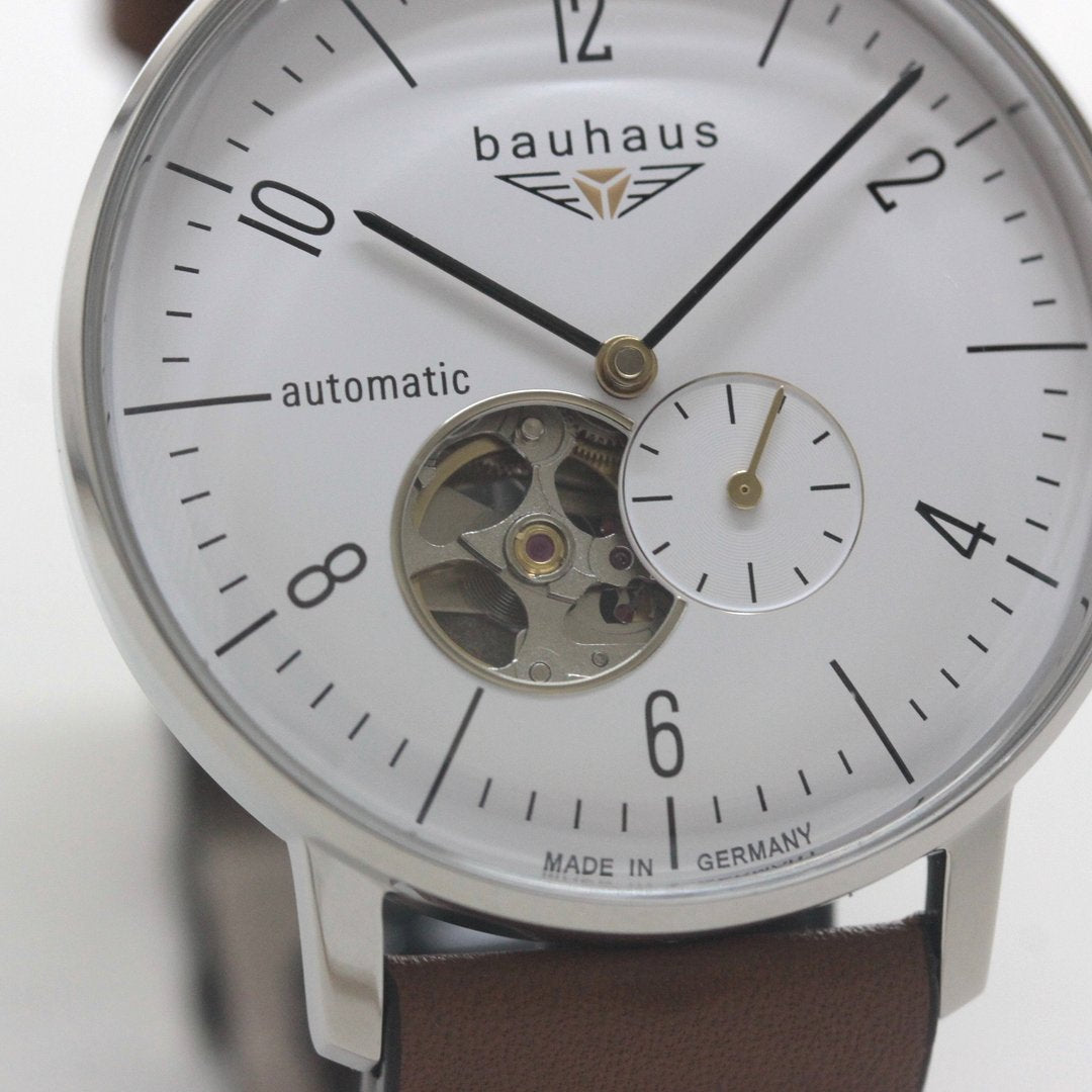 バウハウス bauhaus 自動巻き 腕時計 2068-1at オープンハート スモールセコンド