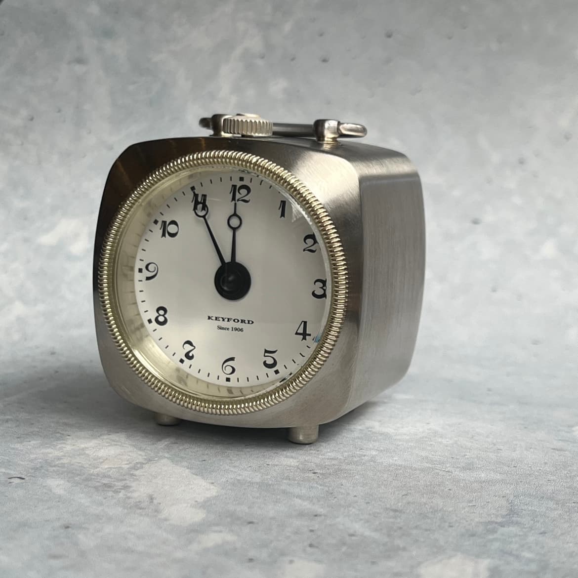 KEYFORD キーフォード GRAB TABLE WATCH 置き時計 シルバー K14-010