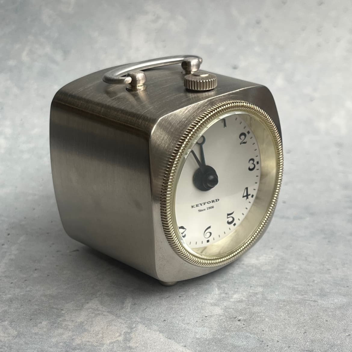 KEYFORD キーフォード GRAB TABLE WATCH 置き時計 シルバー K14-010