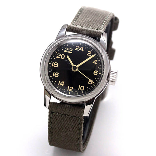 M.R.M.W. (Montre Roroi Militaly Watch/モントルロロイ ミリタリーウォッチ) TYPE A-11 24H ブラック 24時間計 腕時計