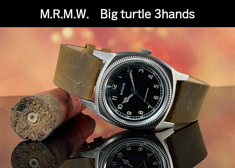M.R.M.W. (Montre Roroi Military Watch/モントルロロイ ミリタリーウォッチ) MAJETEK B. TURTLE 黒文字盤 腕時計