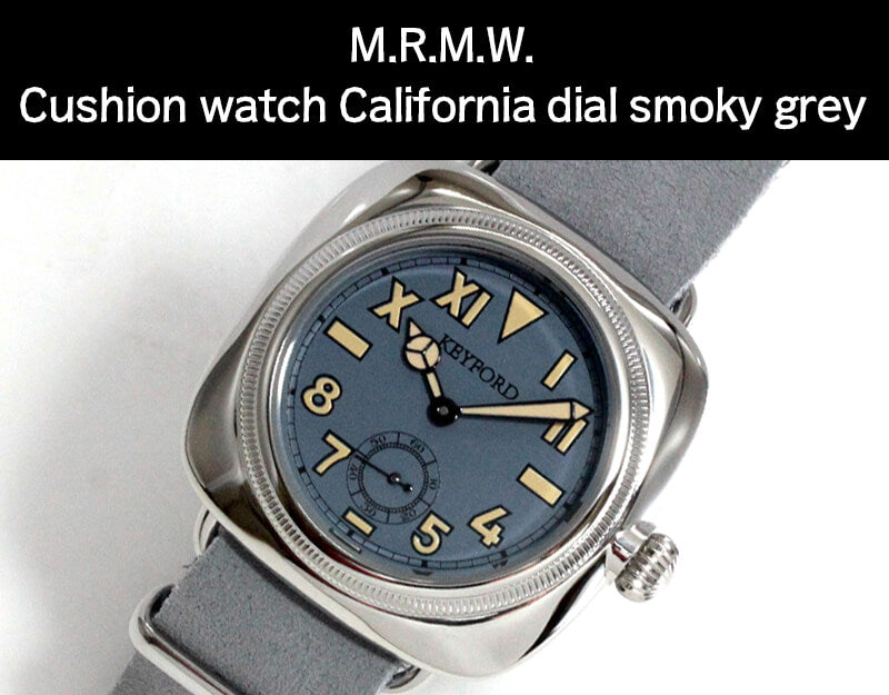 M.R.M.W. (Montre Roroi Militaly Watch/モントルロロイ ミリタリーウォッチ) Cushion watch California dial smoky grey 腕時計 221147