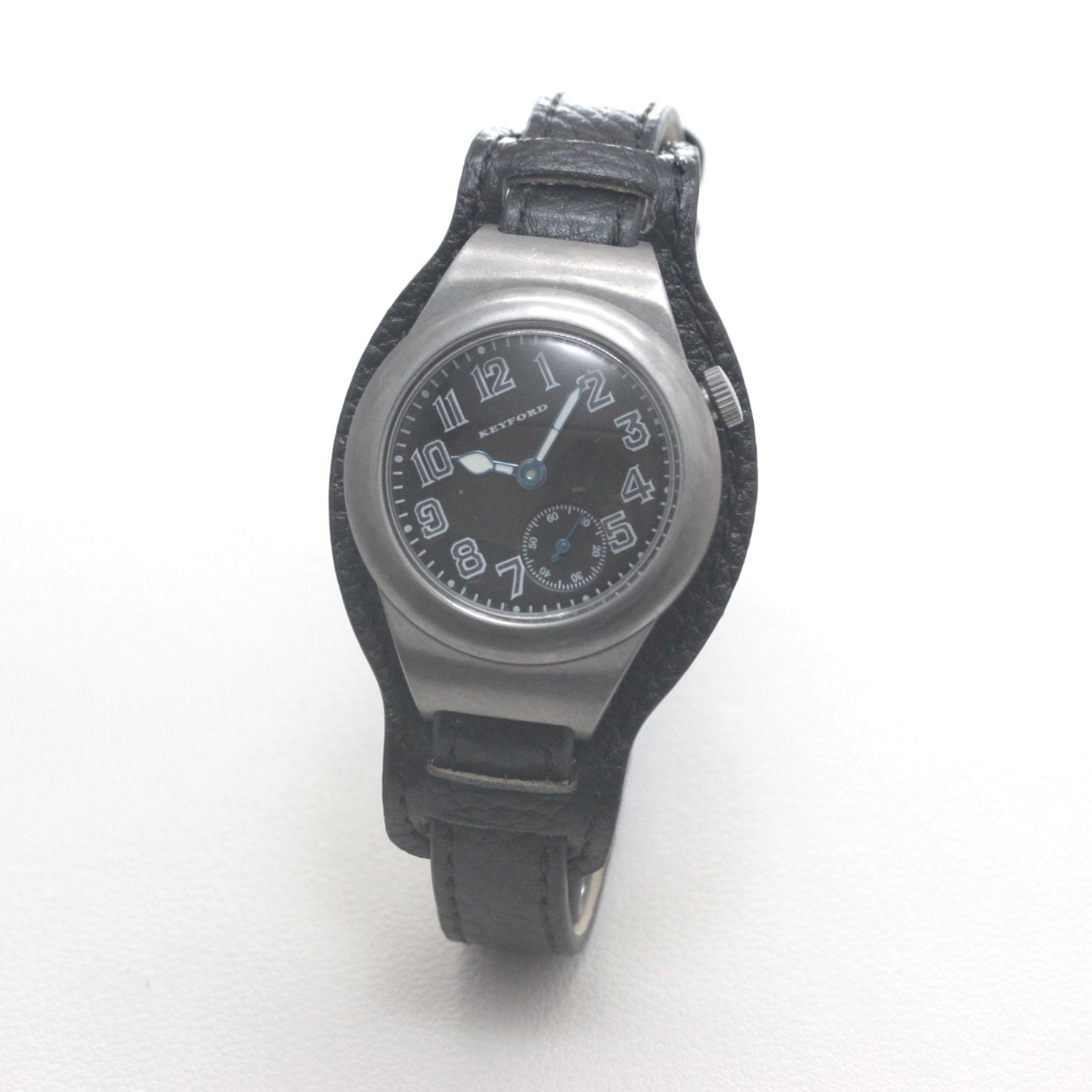 正美堂時計店撮影 モントルロロイ ミリタリーウォッチ Trench Driver's watch ブラック 221166