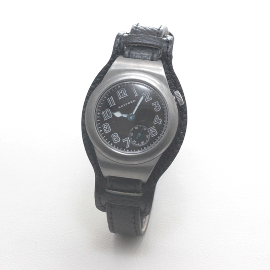 正美堂時計店撮影 モントルロロイ ミリタリーウォッチ Trench Driver's watch ブラック 221166