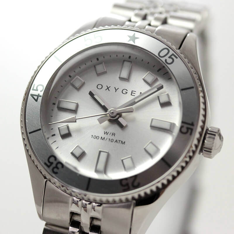オキシゲン(OXYGEN) LEGEND Diver Minii L-DM-ANE-26 女性用 シルバーカラー腕時計