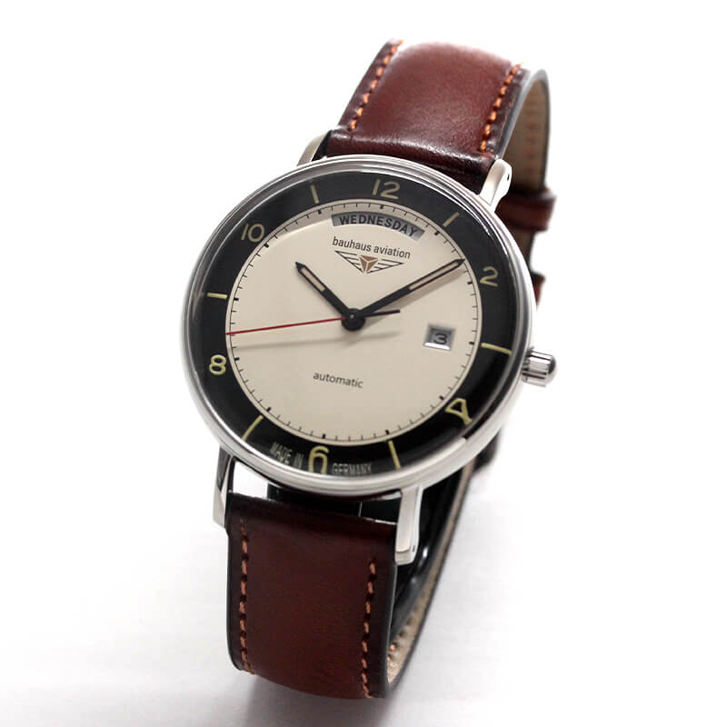バウハウス（BAUHAUS）AVIATION　自動巻き デイデイト 腕時計 2462-2AT