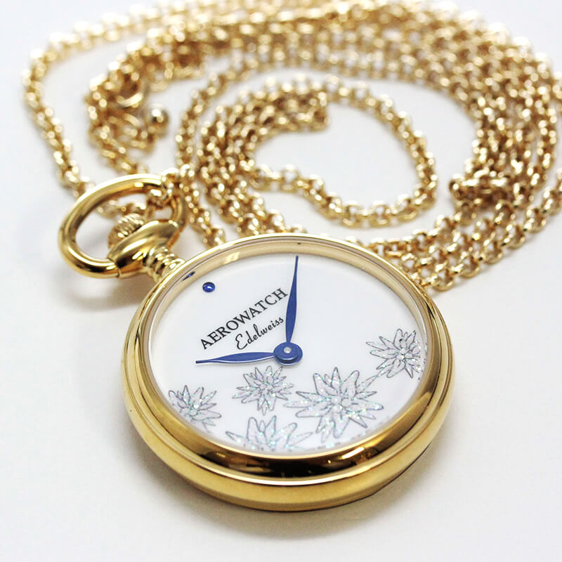 AERO(アエロ) ペンダントウォッチ Edelweiss/エーデルワイス 32825PD04・32825JA04/ペア懐中時計