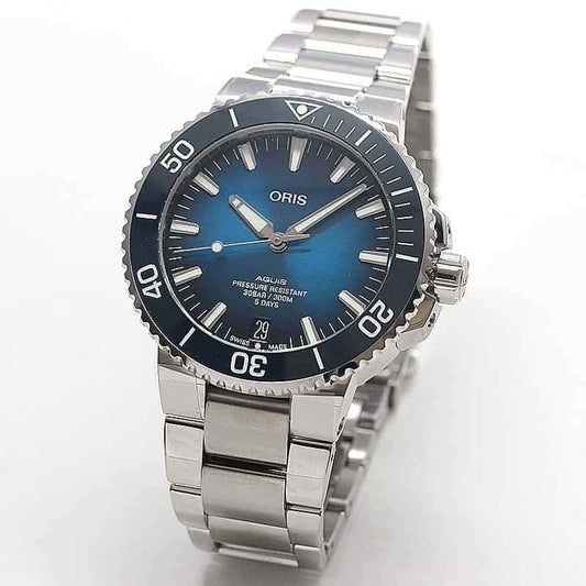 オリス/Oris/ダイビング/AQUIS(アクイス)/キャリバー400/ダイバーズウォッチ 400 7763 4135-07824PEB 43.5mm ブルー 腕時計
