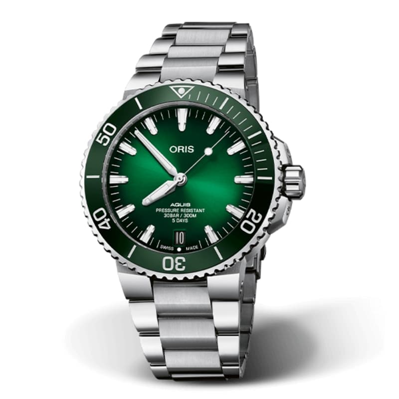 オリス/Oris/ダイビング/AQUIS(アクイス)/キャリバー400/ダイバーズウォッチ 400 7763 4157-07 8 24 09PEB 43.5mm径 グリーン 腕時計