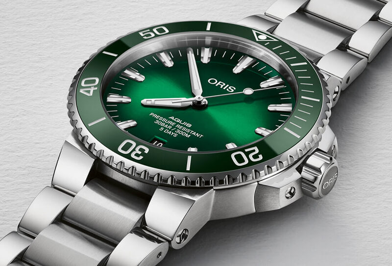 オリス/Oris/ダイビング/AQUIS(アクイス)/キャリバー400/ダイバーズウォッチ 400 7763 4157-07 8 24 09PEB 43.5mm径 グリーン 腕時計