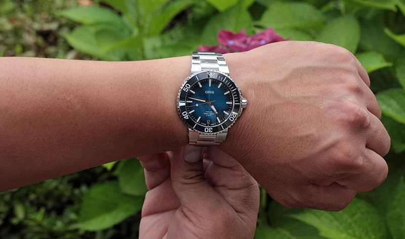 オリス/Oris/ダイビング/AQUIS(アクイス)/キャリバー400/ダイバーズウォッチ 400 7769 4135-0782209PEB 41.5mm径 ブルー 腕時計