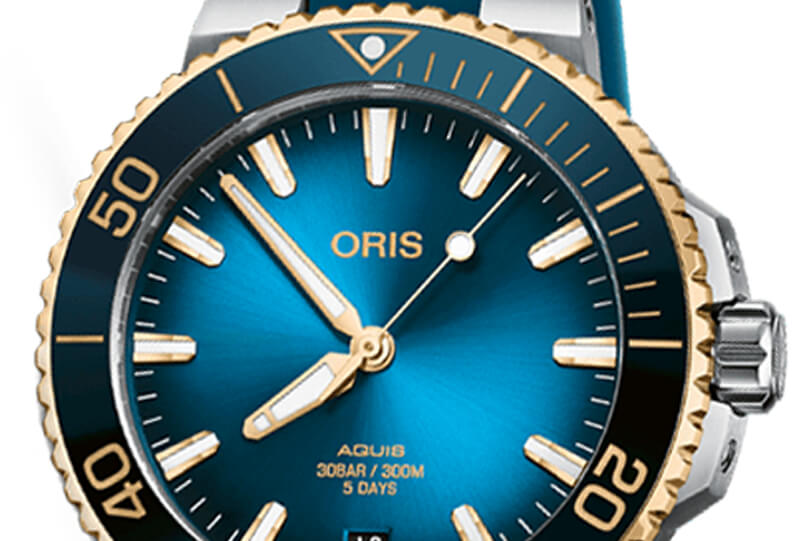 オリス/Oris/ダイビング/AQUIS(アクイス)/キャリバー400/バイカラー/ダイバーズウォッチ 400 7769 6355-07 4 22 75FC 41.5mm径 ブルー 腕時計